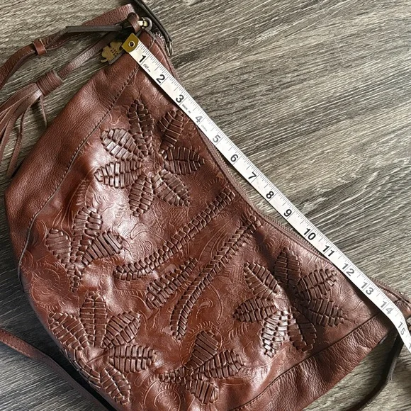 Lucky Brand Stitched Brown Leather Bag - Picture 5 of 7